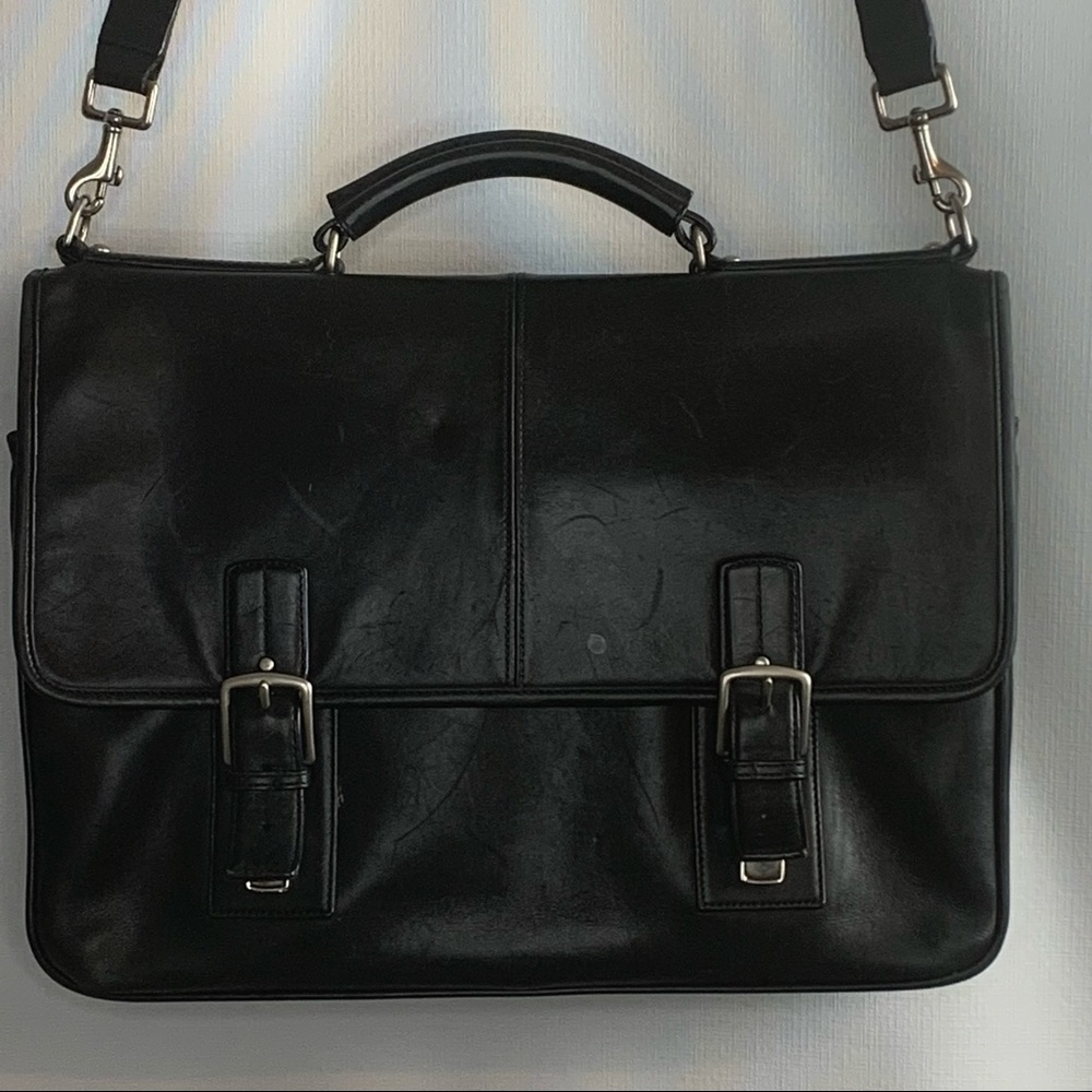 Coach Briefcase Bag Black leather